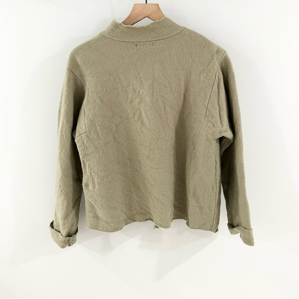 Alexandra Bartlett One Button Wool Jacket Green S… - image 5